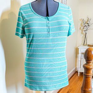 ~*Torrid Mint Rib Scoop Neck Henley Tee - Size 2*~